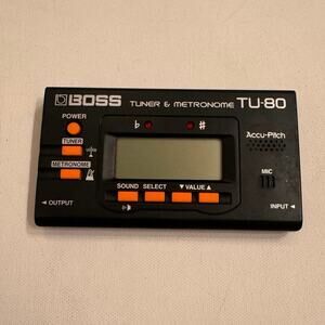 Boss TU-80 Tuner & Metronome Digital Tested/Works Black